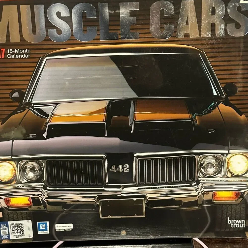 American Muscle Cars Year 2017 Wall Callendar 12” x 12”